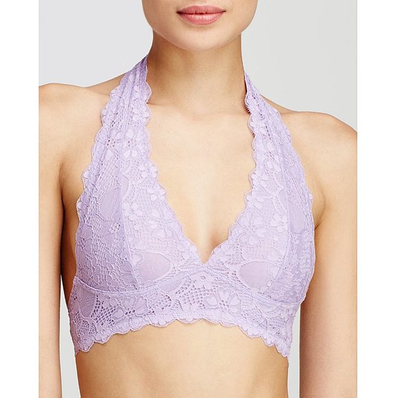 Free People Lilac Galloon Lace Halter Soft Bra - Picture 4 of 12